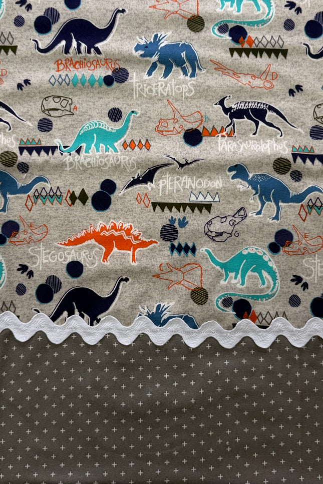 Jurassic Joy Burp Cloth (Grey)