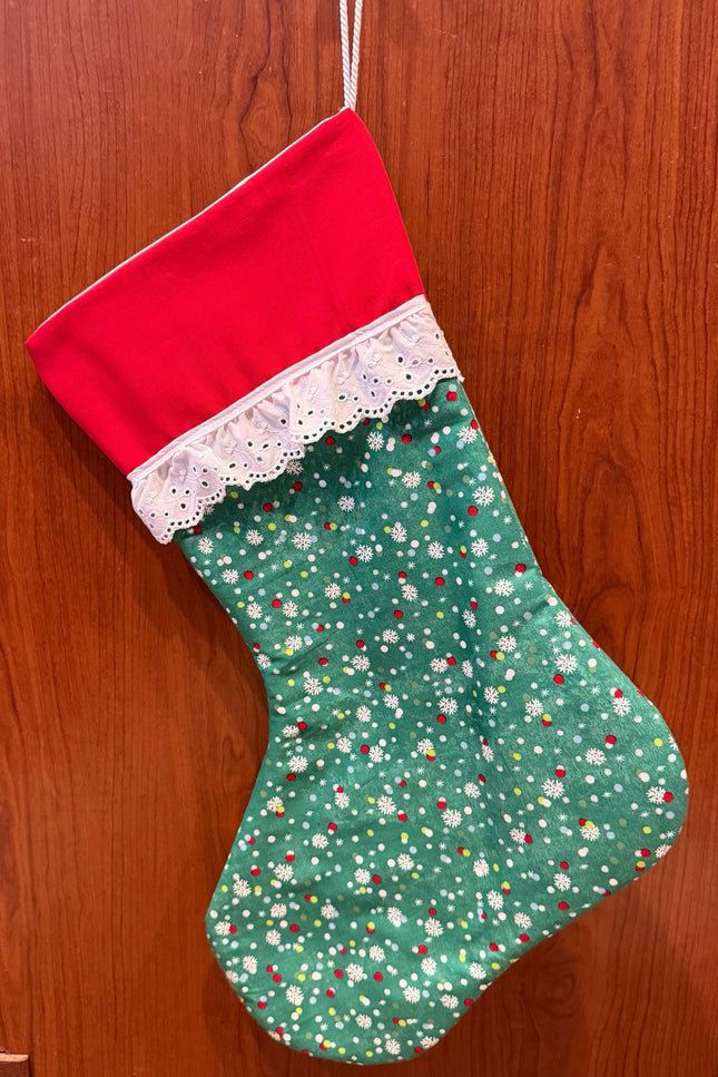 Holiday Flurry Stocking (White Lining)