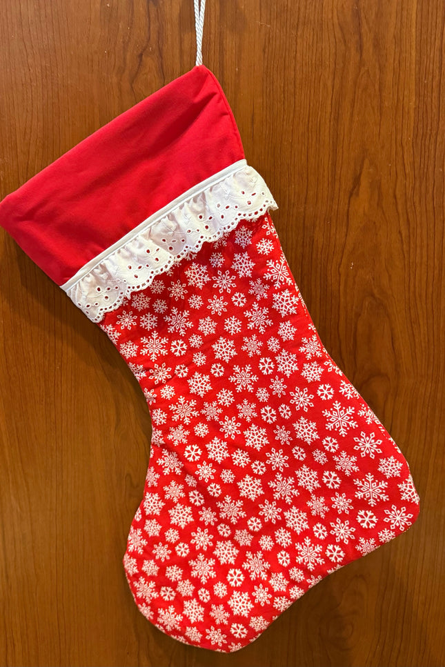 Festive Flurry Stocking (Red)