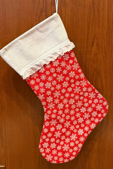 Festive Flurry Stocking (White)