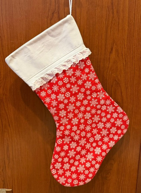 Festive Flurry Stocking (White)