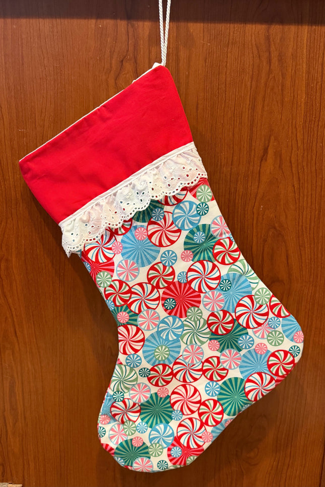 Candy Swirl Stocking (White Lining)