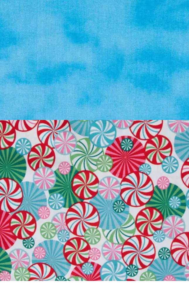 Candy Swirl Stocking (Blue Lining)