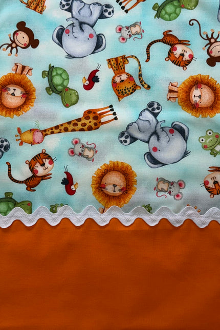 Zoo Crew Burp Cloth (Orange)